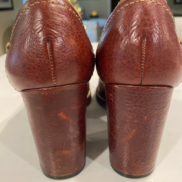 Lucky Brand Patchwork Leather Block Heels Size 7.5 - Picture 5 of 12